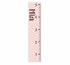 Buy Pink Nursery Growth Chart Personalized Canvas Growth
