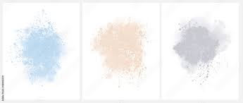Set Of 3 Delicate Abstract Watercolor