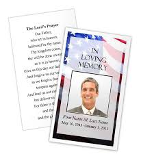 Patriotic Us Prayer Card Template