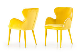 Browse our online catalog or visit one of our texas locations. Modrest Tigard Mid Century Yellow Fabric Dining Chair