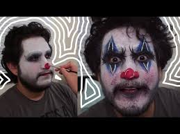 clown makeup with beard using face
