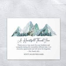custom thank you cards for a memorial