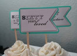 We also have sayings for 40th, 50th and 60th bdays. Amazon Com All About Details 60th Birthday Quotes Cupcake Toppers Set Of 12 Patina Green 1 7in Wide 2 7in Length Plus 2 3in Food Safe Wood Stick Kitchen Dining