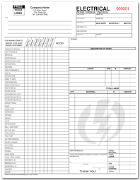 Electrical Invoice Form 798 2 Part Of 3 Part Invoice
