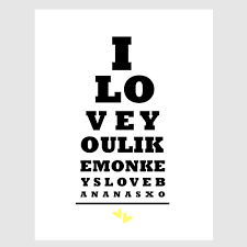 Simple And Modern Eye Chart Quote Print With Bold Typography