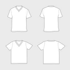 free vectors v neck t shirt template set