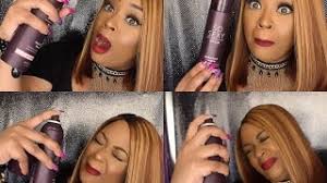 set makeup with hairspray