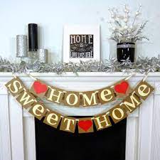 home sweet home rustic sign garland