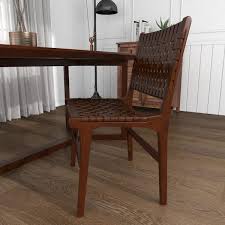 handmade woven leather dining chair