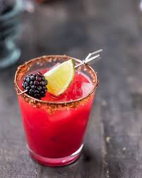 y blackberry margaritas with chili