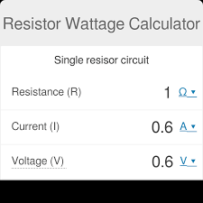 Resistor Wattage Calculator
