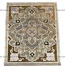 light brown rangoli design hand knotted