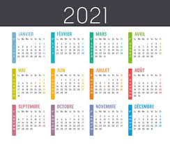 One year has up to 53 week numbers. Colorful Year 2021 Calendar With Weeks Numbers In French Language Royalty Free Cliparts Vectors And Stock Illustration Image 158807844