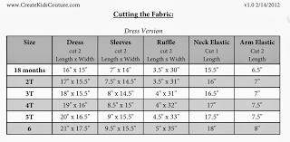 Pillowcase Dress Length Chart Girls Skirt Length Chart