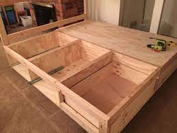 Platform Bed With Drawers Diy Bed