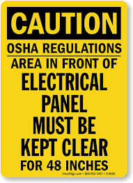caution electrical panel must be kept