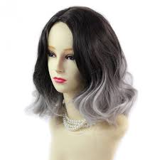 Our dip dye hair guide shows you how to get the trendy look using manic panic products. Wiwigs Wiwigs Pretty Short Wavy Bob Style Wig Grey Medium Brown Dip Dye Ombre Hair Uk