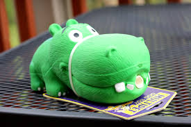 multipet green hippo dog toy the