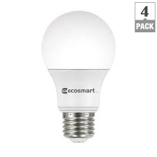 Ecosmart 100 Watt Equivalent A19 Non Dimmable Led Light Bulb Daylight 4 Pack A7a19a100wul03 The Home Depot