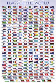 Flags Of The World Classroom Educational Chart Nations National Countries Symbol Cool Wall Decor Art Print Poster 24x36