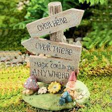 Fairy Garden Sign Figurine Magic Could