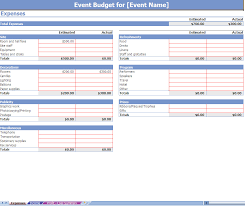 Event Planning Template Excel