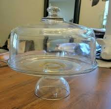 Vintage Clear Glass Cake Plate Cake