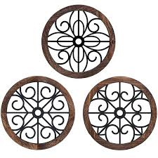 Rustic Wall Decor 3 Pack Round Wall Art