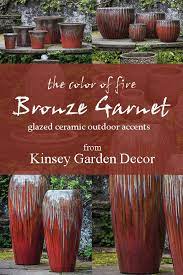 Kinsey Garden Decor Garnet Red Ceramic