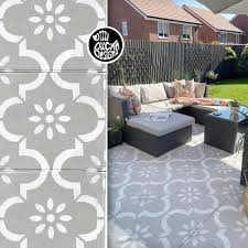 Patio Slab Stencil 60x60 And 45x45 Cm