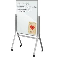 Curve Mobile Magnetic Glass Whiteboard