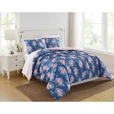Pink Fl Cotton King Comforter Set