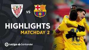 Laliga title hopefuls draw a blank in tense contest at the nou camp laliga title challengers barcelona and atletico madrid played out goalless draw the visitors enjoyed the better chances of the opening half at the nou camp Highlights Athletic Club Vs Fc Barcelona 2 3 Youtube