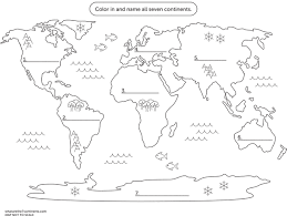 Set off fireworks to wish amer. Free Coloring Map The 7 Continents Of The World