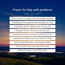prayer for help with problems i m
