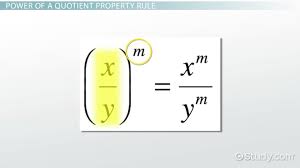 Power Of A Quotient Rule Equation