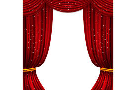 red theatre curtain velvet fabric