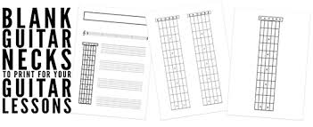 Blank Guitar Necks And Printable Tab Sheets For Guitar Teachers