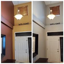 tips for painting a high 2 story foyer