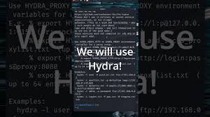 short ssh pword hacking with hydra