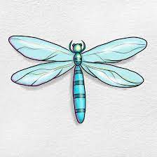 how to draw a dragonfly oartsy