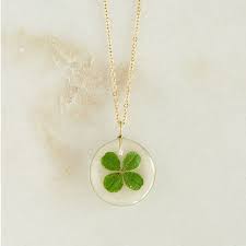 real 4 leaf clover necklace