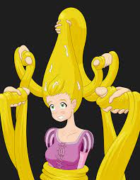 Rapunzel Hairjob (Art by Megatronman on Pixiv) : r/DisneyPrincessRule34