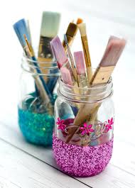 glitter mason jar craft mason jar