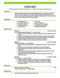   resume sample marketing   cook resume
