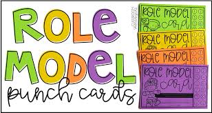 free role model punch cards to create a