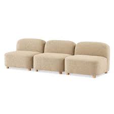 Circuit Armless Sectional 3 Pc Sofa Set