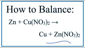 balance zn cu no3 2 cu zn no3 2