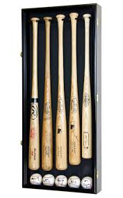 5 Baseball Bat Display Case Cabinet