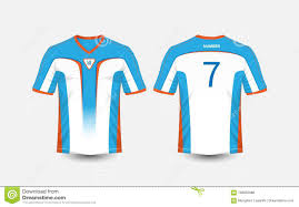 White Blue And Orange Pattern Sport Football Kits Jersey